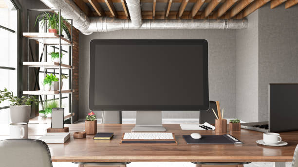 istock Contemporary Workspace with Computer Monitor 1310285440