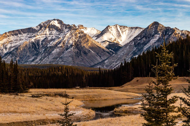 istock Paliser Range and a creek from the Minnewanka Loop. Banff National Park, Alberta, Canada 1310287964