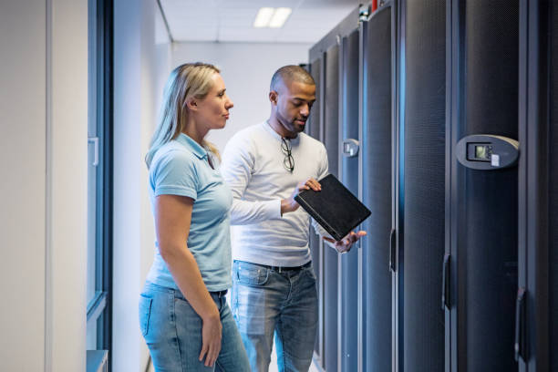istock A duo of server room technicians at business reopening 1310294500