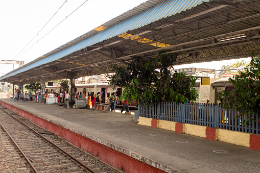 16 March, 2019, Kolkata: A local train station in West Bengal India.