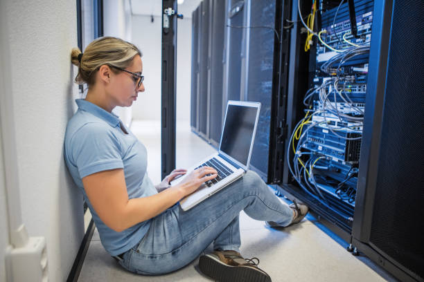 istock A female server room technician at business reopening 1310295815