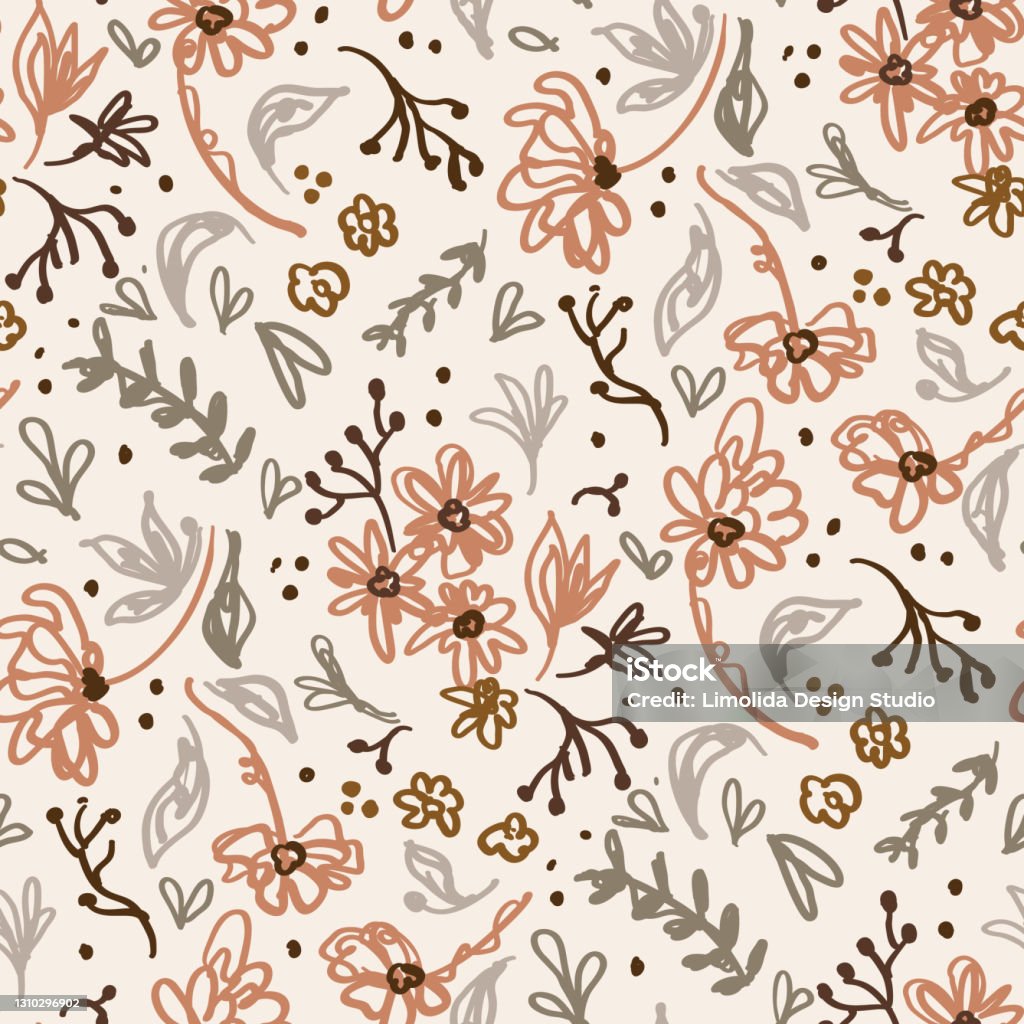 Ilustración de Fondo De Patrón Floral Doodle Minimalista Sin Costuras Calma Boho Fondo De Pantalla De Color De Tono Terroso Diseño De Flores Scandi Unisex Moderno Y Sencillo Bebé Orgánico Neutro De Ilustración de Fondo De Patrón Floral Doodle Minimalista Sin Costuras Calma Boho Fondo De Pantalla De Color De Tono Terroso Diseño De Flores Scandi Unisex Moderno Y Sencillo Bebé Orgánico Neutro De