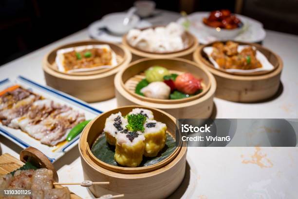 Closeup Of Guangdong Dum Sum Stock Photo - Download Image Now - Guangdong Province, Restaurant, Table