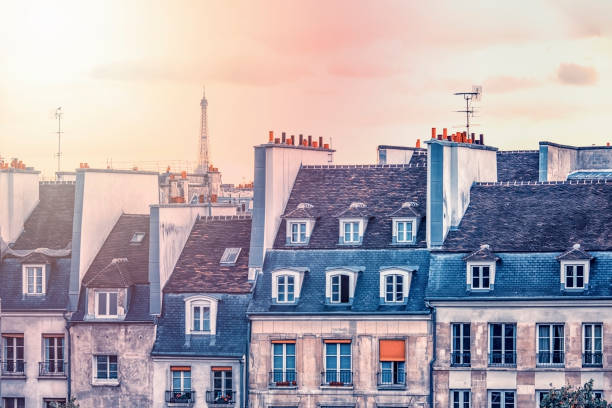 istock Sunset in Paris city 1310301950