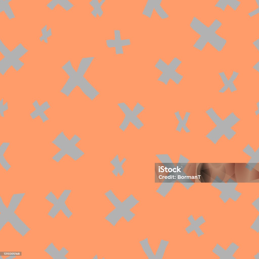 Vector Seamless Simple X Pattern On Contrasting Background For Paper ...