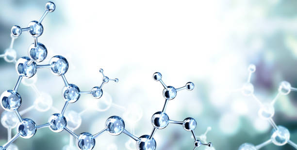 istock Horizontal banner with glass model of molecule 1310313503
