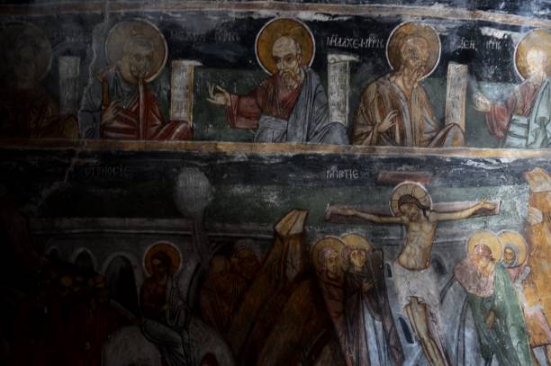 istock frescoes inside the old Orthodox church 1310316743