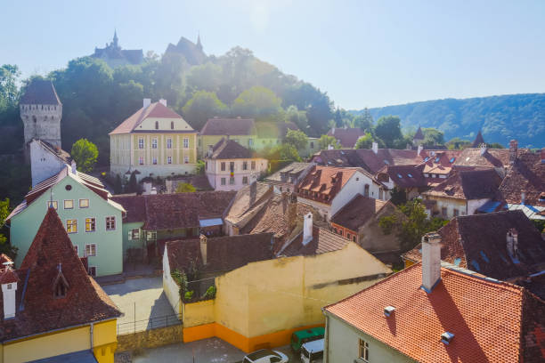 istock Cityscape from Sighisoara clock tower, Romania 1310319532