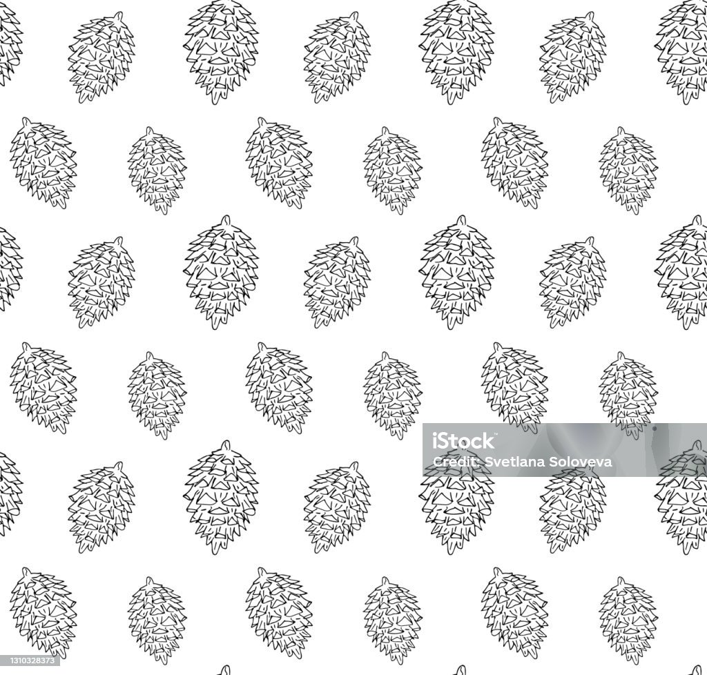 Diagonal Cone Pattern Vector Vector Seamless Pattern Of Hand Drawn Doodle Sketch Cone Stock ...