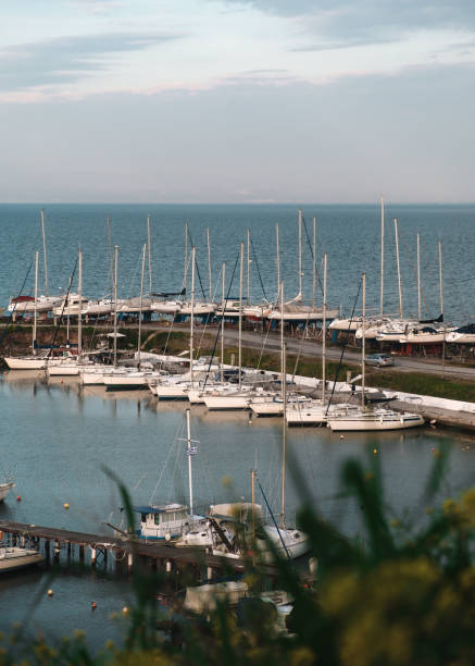 istock Pier with sailboats. 1310329645
