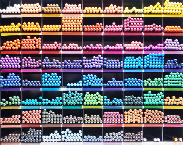 Colored pencils for drawing in store