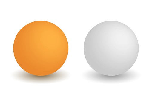 Ping pong balls isolated vector illustration.