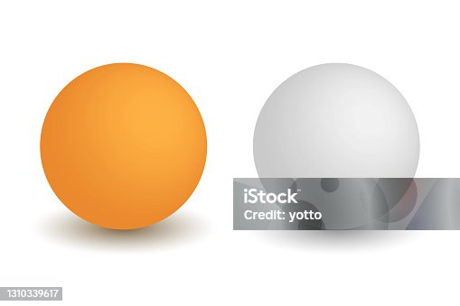 istock Ping pong balls isolated vector illustration. 1310339617