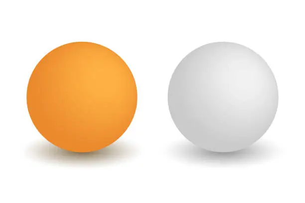 Vector illustration of Ping pong balls isolated vector illustration.