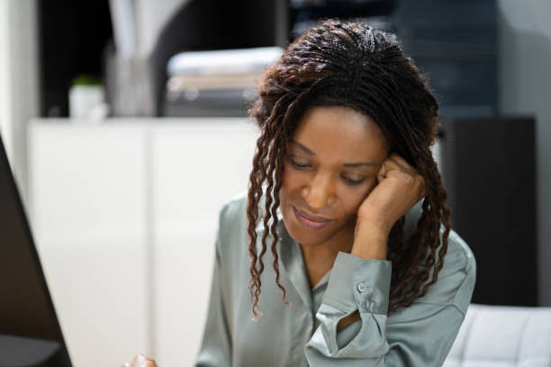 istock Lazy Bored African American Woman 1310358507