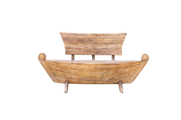 istock Blank teak wood chair isolated on white background ,clipping path 1310359379