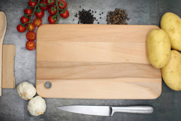 istock Table to cut food accompanied by fresh food 1310366689