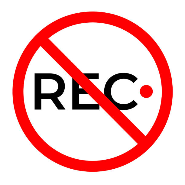 istock no recording icon on white background. prohibited video sign. flat style. no video camera symbol. 1310374172