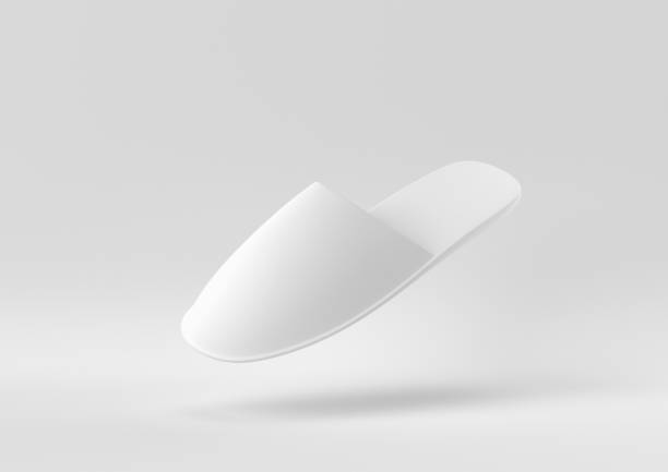 istock White slippers floating in white background. minimal concept idea creative. 3D render. 1310374225