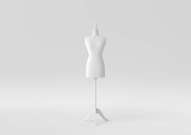 istock White Mannequin in white background. minimal concept idea creative. monochrome. 3D render. 1310374268