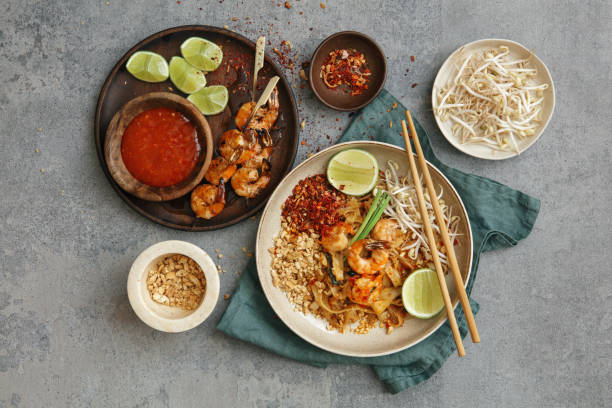 istock Authentic Classic Pad Thai and Thai Shrimp Satay 1310374325