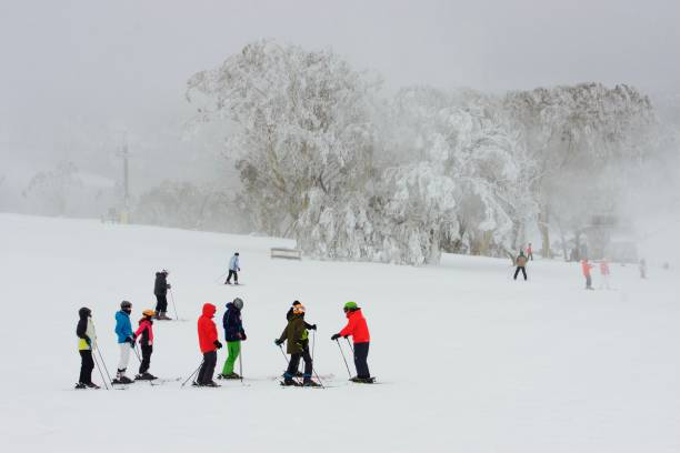 горнолыжный курорт сельвин - национальный парк костюшко, nsw - kosciuszko national park стоковые фото и изображения