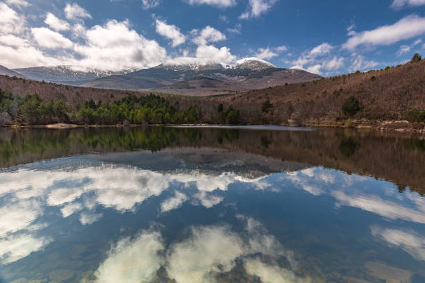 Reflection of a mountain in a lake