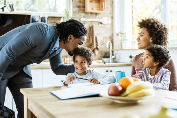 istock Bye sweetie, daddy has to go to work! 1310384371