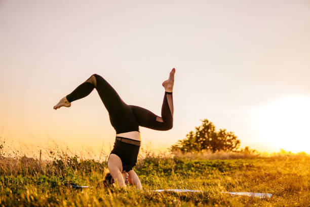 istock Pretty woman doing yoga exercises 1310387327