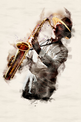 Saxophone Player in Concert