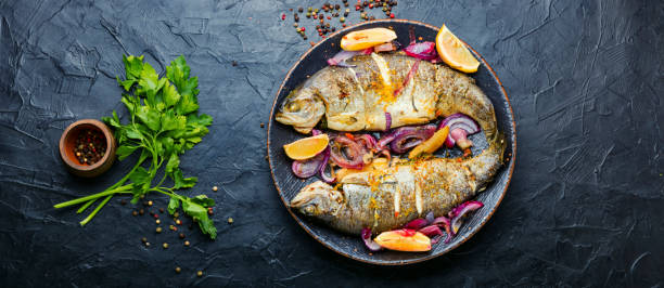 istock Baked trout with lemon,delicious fried fish 1310401938