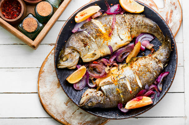 istock Baked trout with lemon 1310401980