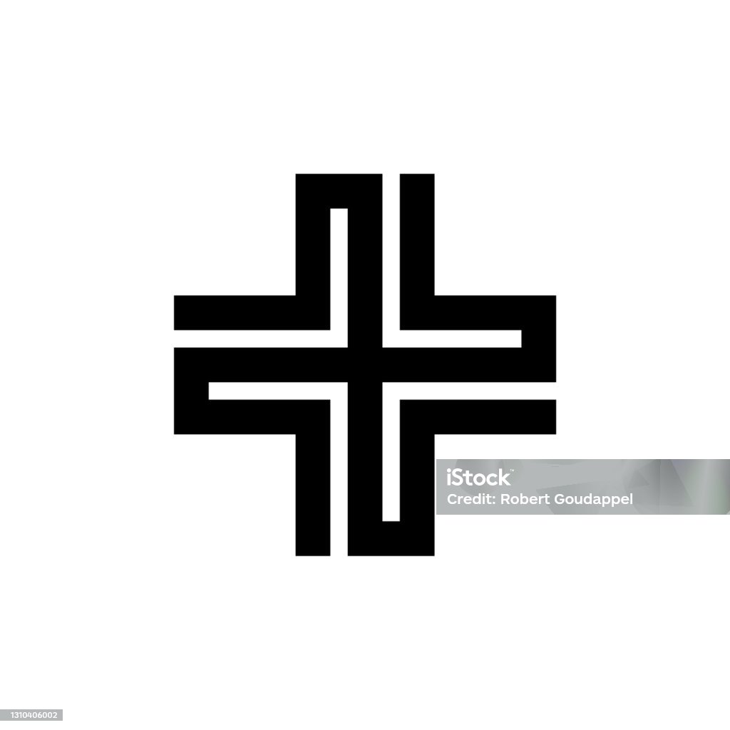 Support Logo Plus Sign Vector Logo Plus Sign Linework Stock Illustration - Download Image Now ...