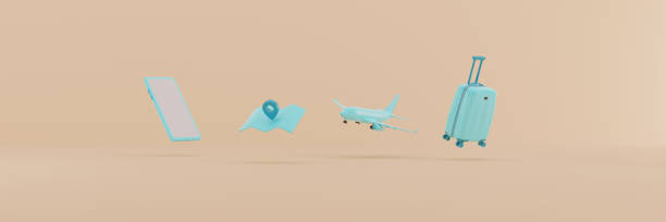 istock Traveling suitcase with travel accessories. 1310410664