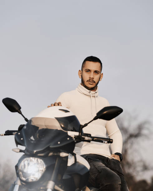 istock The motorcyclist sitting on his motorcycle. 1310411746