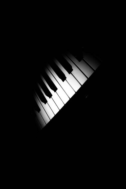 istock black and white piano, piano keys on a dark background 1310420314