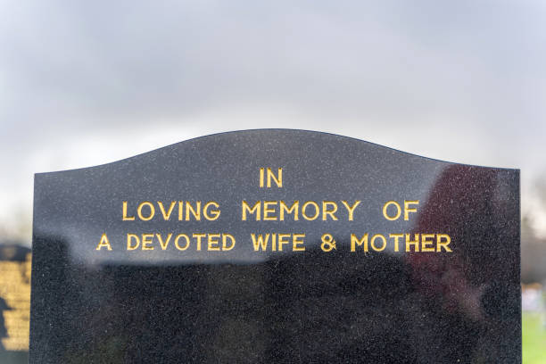 istock Gravestone inscription for mother wife 1310421482