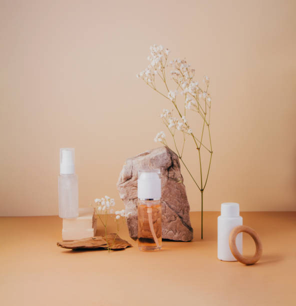 istock Set of cosmetic products on a light background 1310422785