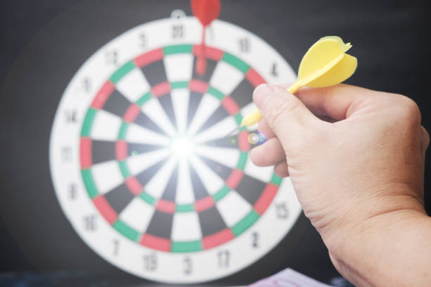 istock Dart board with target and business growth concept, business plan successful 1310424994