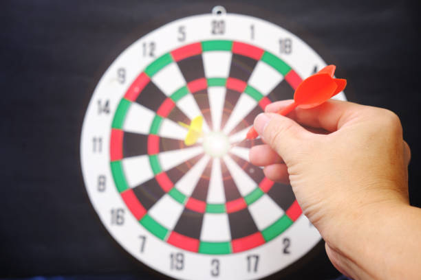 istock Dart board with target and business growth concept, business plan successful 1310425120