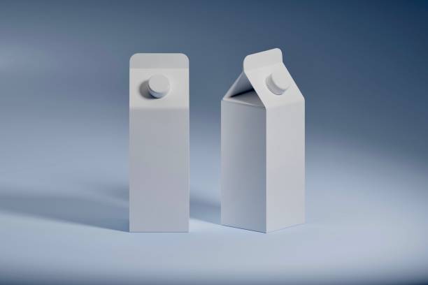 istock An empty juice or milk carton. Retail package mockup. 3d render illustration isolated on blue background 1310431461