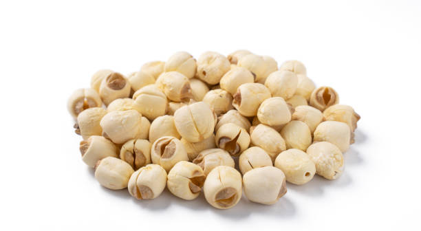 istock Close up of dried lotus seed isolated on white background 1310431900