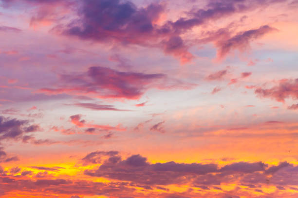 istock Beautiful sky at sunset in the evening. Rich colors, clouds 1310432497