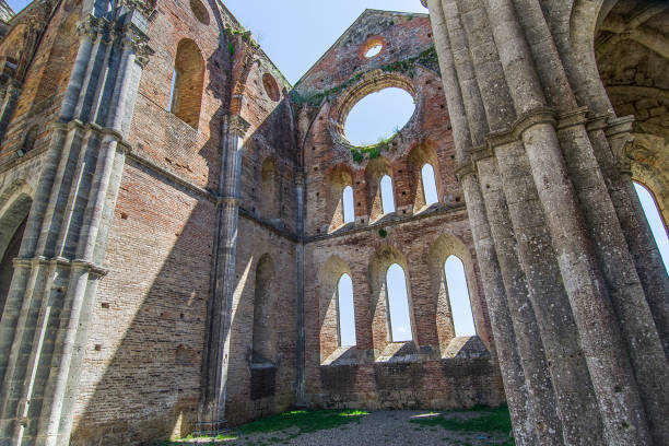 The Cistercian Abbey of San Galgano thirty kilometers from Siena