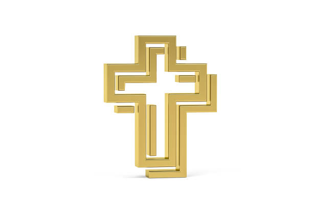 istock Golden cross icon 1310440960