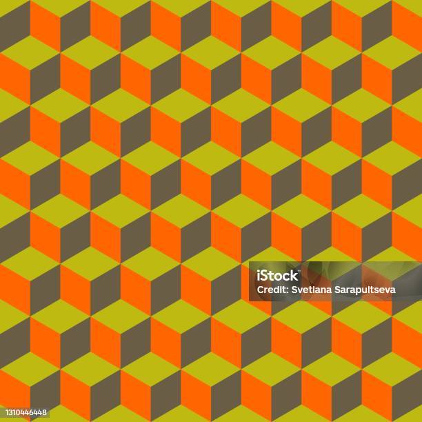 Color Pattern Cubes Abstract Multicolored Geometric Cubes Seamless Pattern Perfect Color ...