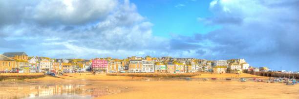 istock St Ives Cornwall uk harbour colourful hdr at low tide 1310447514