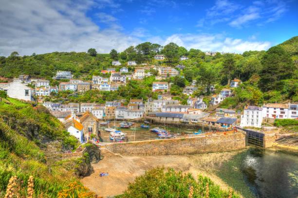 istock Polperro Cornwall beautiful harbour in bright colourful HDR 1310447550