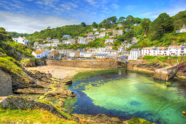 istock Polperro Cornwall beautiful English harbour in bright colourful HDR 1310447585