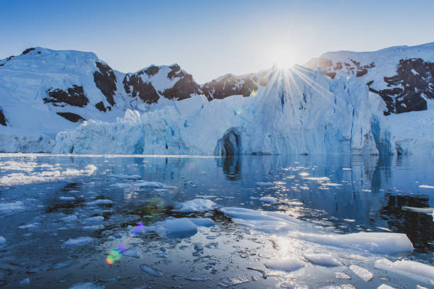 istock Sunrise between Glacier in Antarctica, Paradise Bay 1310449706